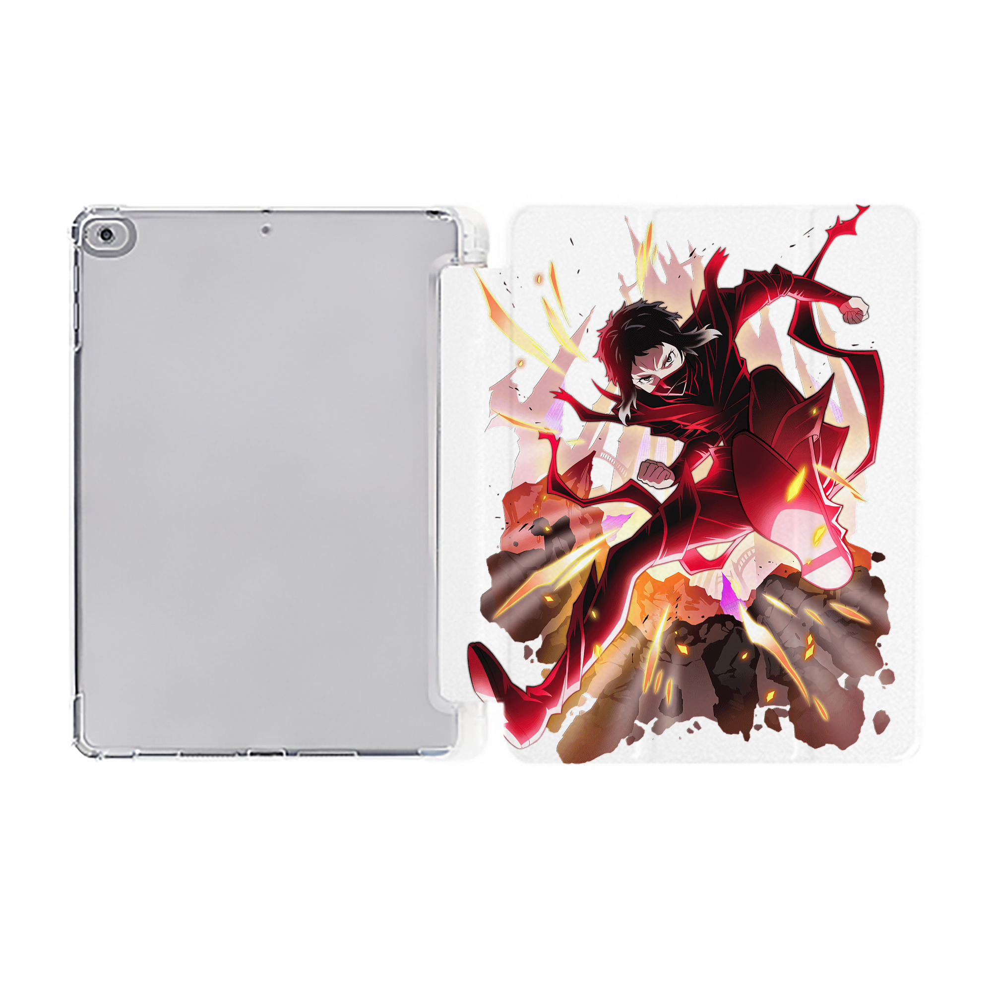 （画像用） 文豪ストレイドッグス Bungo Stray Dogs IPad ケース ペン収納付き 三つ折りスタンド PUレザー×シリコン 対応機種9.5/10.5/10.9インチ
